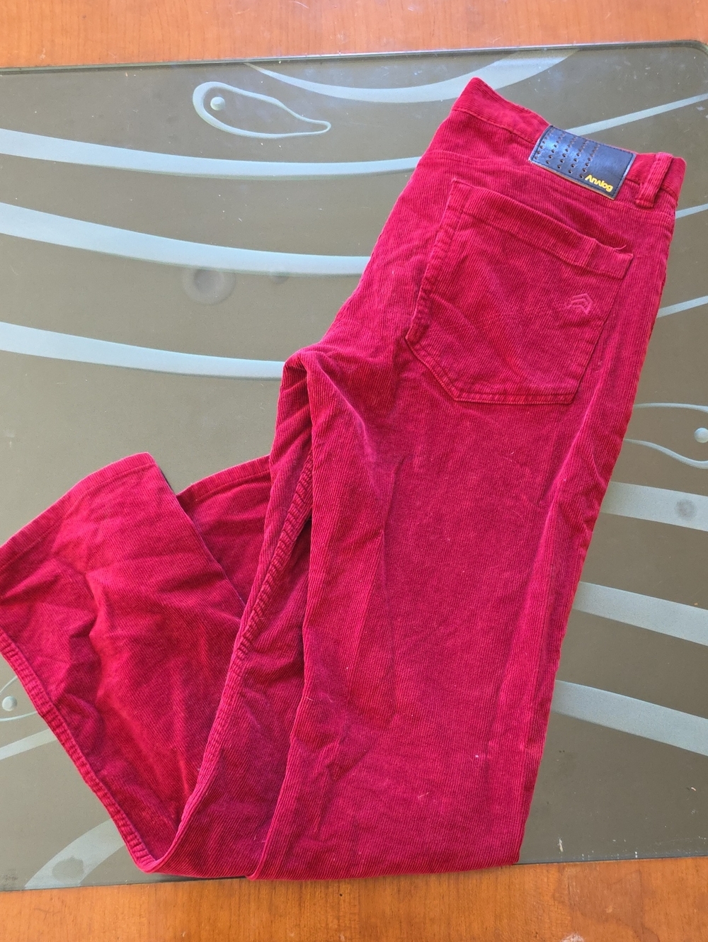 Analog Men's Skinny Corduroy Jeans in Deep Red